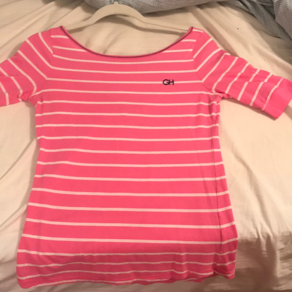 Pink and white t shirt